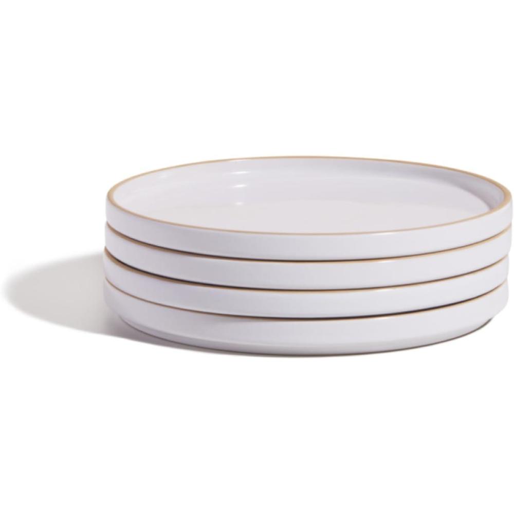 imageOur Place Salad Plates  Set of Four 85 Handcrafted Ceramic Plates  Versatile ampamp Durable  ChipResistant RestaurantGrade  SteamSteam
