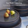 Our Place Dinner Bowls – Set of Four 8.5″ Handcrafted Ceramic Pasta Bowls | Deep Plate Bowl Hybrid for Salads, Rice & More | Chip-Resistant, Restaurant-Grade, Stackable, Modular Design | Char(Char)