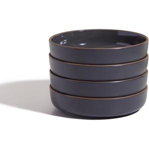 Our Place Dinner Bowls – Set of Four 8.5″ Handcrafted Ceramic Pasta Bowls | Deep Plate Bowl Hybrid for Salads, Rice & More | Chip-Resistant, Restaurant-Grade, Stackable, Modular Design | Char(Char)