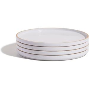 Our Place Dinner Plates – Set of Four 10.5” Handcrafted Ceramic Dinner Plates | Chip-Resistant, Restaurant-Grade | Stackable & Space-Saving | Steam(Steam)