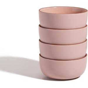 Our Place Soup Bowls – Set of Four 6” Handcrafted Ceramic Bowls | Versatile for Soups, Oats, & Desserts | Chip-Resistant, Restaurant-Grade | Stackable & Space-Saving | Char(Spice)