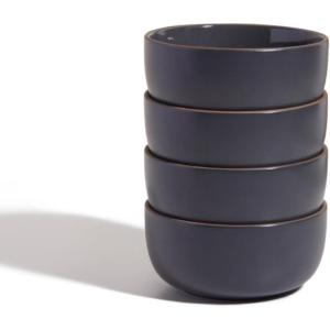 Our Place Soup Bowls – Set of Four 6” Handcrafted Ceramic Bowls | Versatile for Soups, Oats, & Desserts | Chip-Resistant, Restaurant-Grade | Stackable & Space-Saving | Char(Char)