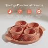 Our Place Silicone Egg Poacher Add-On – Easy-Use Poaching Set | Fail-Proof Water Bath Design | Includes Sturdy Nylon Platter & Perforated Cups | BPA-Free, Dishwasher Safe | Spice(Spice)
