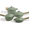 Our Place Cookware Set – 13-Piece Kit Including the Always Pan, Perfect Pot and Spatulas | Multifunctional, Toxin-Free Nonstick | Heat Safe up to 450°F | Oven, Stove, Induction Compatible | Char(Sage)