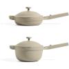 Our Place Mini Cookware Duo | 6-Piece Ceramic Cookware Set with Mini Always Pan & Mini Perfect Pot | Induction & Oven Safe up to 450°F | Nonstick, PFAS-Free Non-Toxic Cookware | Steam(Steam)