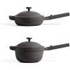 Our Place Mini Cookware Duo | 6-Piece Ceramic Cookware Set with Mini Always Pan & Mini Perfect Pot | Induction & Oven Safe up to 450°F | Nonstick, PFAS-Free Non-Toxic Cookware | Steam(Char)