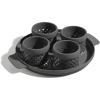 Our Place Silicone Egg Poacher Add-On – Easy-Use Poaching Set | Fail-Proof Water Bath Design | Includes Sturdy Nylon Platter & Perforated Cups | BPA-Free, Dishwasher Safe | Spice(Char)