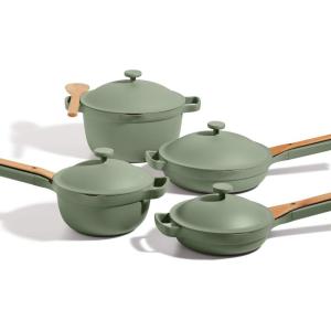 Our Place Cookware Set – 13-Piece Kit Including the Always Pan, Perfect Pot and Spatulas | Multifunctional, Toxin-Free Nonstick | Heat Safe up to 450°F | Oven, Stove, Induction Compatible | Char(Sage)