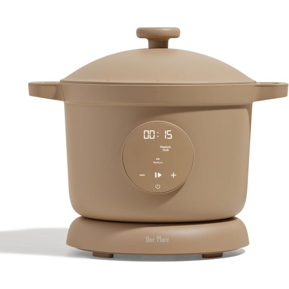 imageOur Place Dream Cooker 6 Qt Ceramic Nonstick Multicooker ampamp Pressure Cooker with Touchscreen Controls ampamp Auto Steam Release 4 Modes Pressure Cook SautSear Slow Cook ampamp Warm SpiceSteam