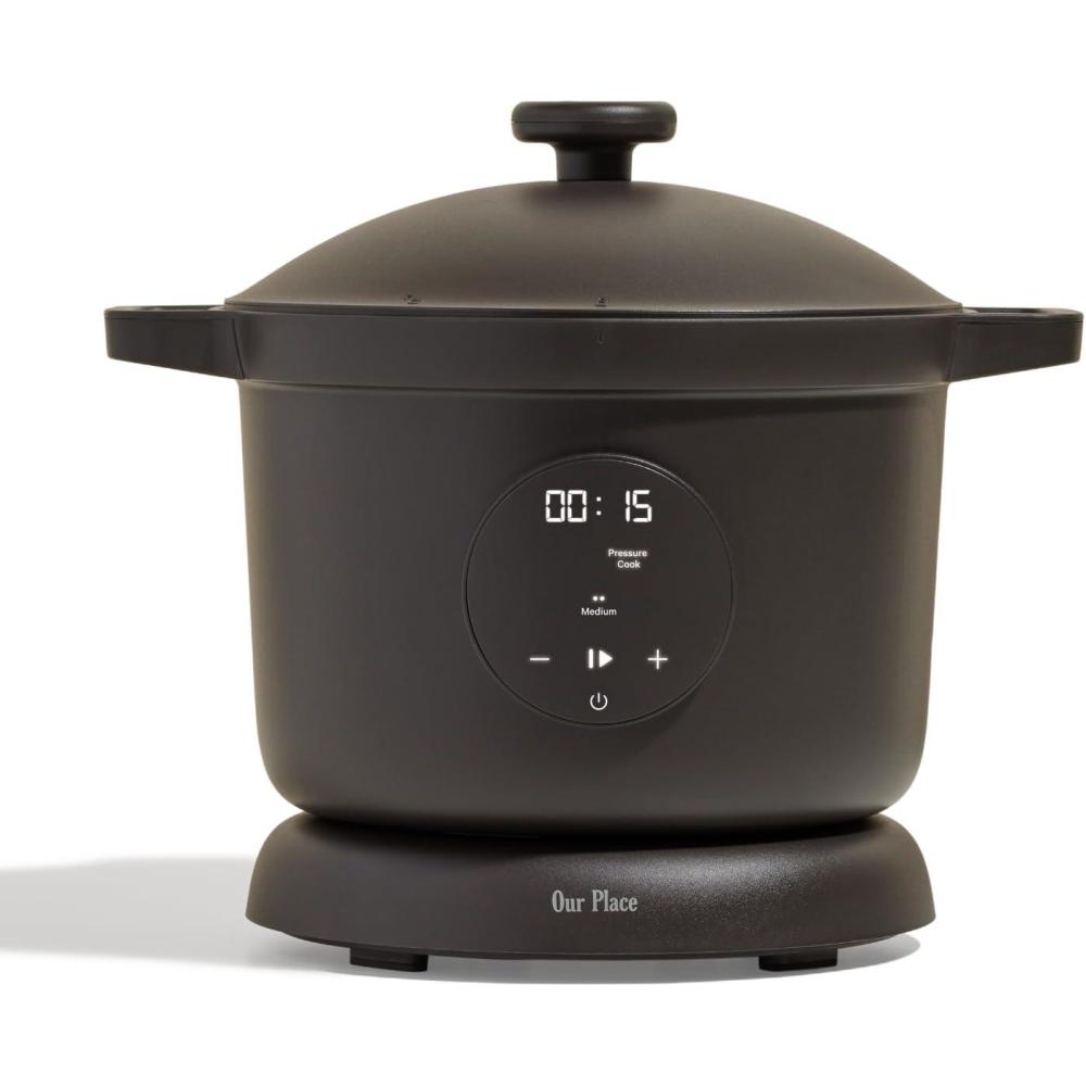 imageOur Place Dream Cooker 6 Qt Ceramic Nonstick Multicooker ampamp Pressure Cooker with Touchscreen Controls ampamp Auto Steam Release 4 Modes Pressure Cook SautSear Slow Cook ampamp Warm SpiceChar