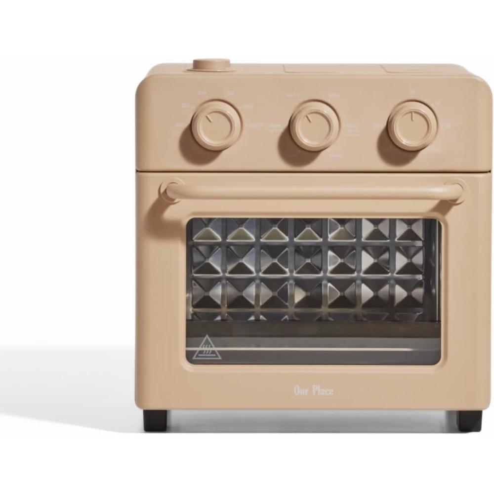 imageOur Place Wonder Oven  6in1 Stainless Steel Air Fryer Toaster Oven Combo with Basket Rack Pan ampamp Tray  Compact 13 QT Countertop Capacity  Toast Roast Bake Reheat Broil ampamp Steam  CharSteam