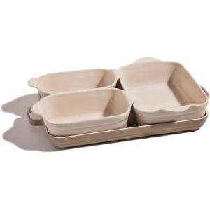 Our Place Bakeware Set | 5-Piece Ceramic Bakeware Collection with Stovetop-to-Oven Griddle Pan | PFAS-Free Non-Toxic Nonstick Pans, Oven Mat & Baking Dishes | Char(Steam)