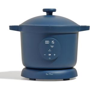 Our Place Dream Cooker | 6 Qt Ceramic Nonstick Multicooker & Pressure Cooker with Touchscreen Controls & Auto Steam Release | 4 Modes: Pressure Cook, Sauté/Sear, Slow Cook & Warm | Spice(Blue Salt)
