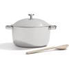 Our Place Titanium Perfect Pot Pro | 6.75 Qt Stock Pot with Lid & Silicone Spoon | PFAS-Free Nonstick, Fully-Clad Tri-Ply Stainless Steel & Aluminum | Induction & Oven-Safe up to 750°F | Gold(Chrome)