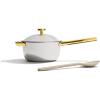 Our Place Titanium Perfect Pot Pro | 6.75 Qt Stock Pot with Lid & Silicone Spoon | PFAS-Free Nonstick, Fully-Clad Tri-Ply Stainless Steel & Aluminum | Induction & Oven-Safe up to 750°F | Gold(Gold)