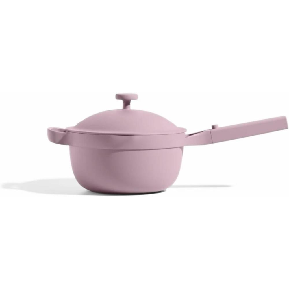 imageOur Place Perfect Pot  55 Qt Nonstick Ceramic Sauce Pan with Lid  Versatile Cookware for Stovetop and Oven  Steam Bake Braise Roast  PTFE and PFOAFree  ToxinFree Easy to Clean  SageLavender