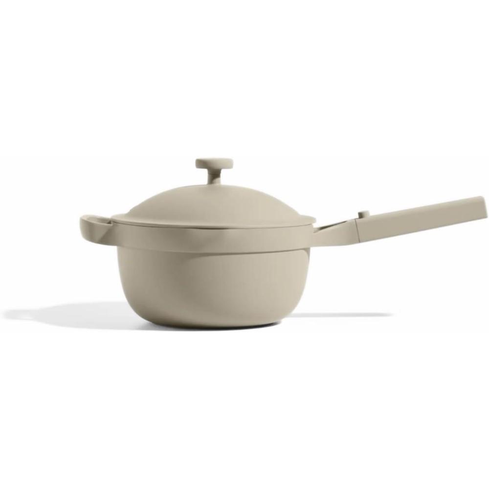 imageOur Place Perfect Pot 55 Qt Nonstick Ceramic Sauce Pan with Lid Versatile Cookware for Stovetop and Oven Steam Bake Braise Roast PTFE and PFOAFree ToxinFree Easy to Clean SageSteam