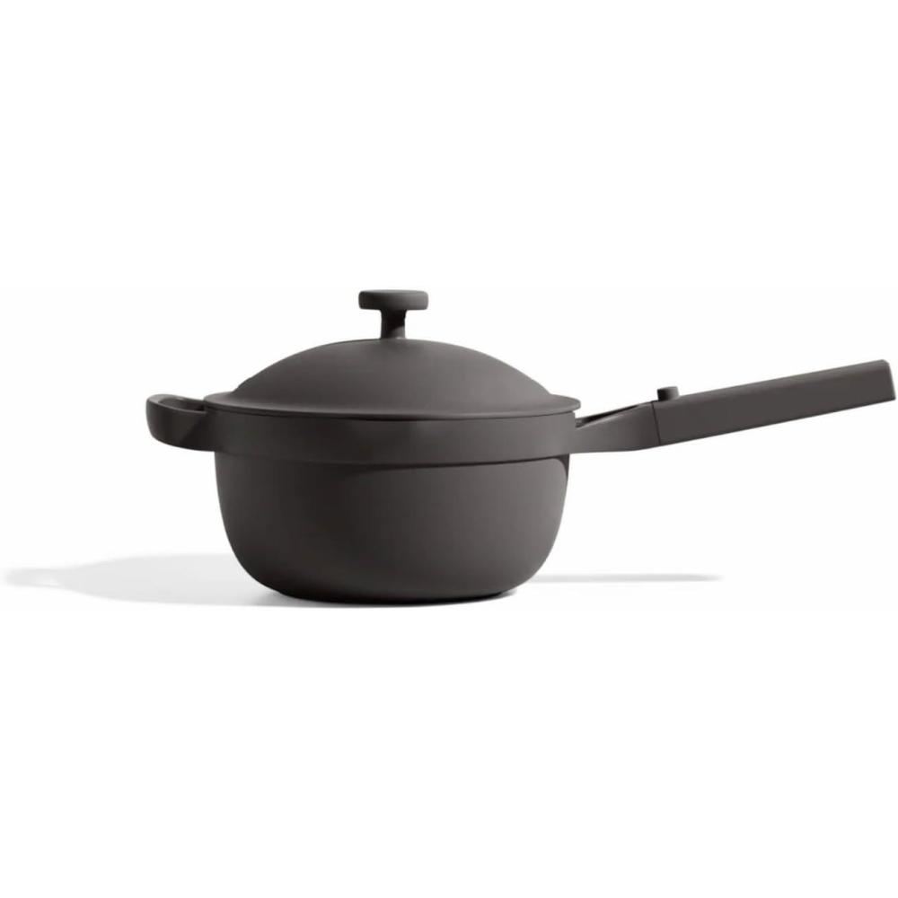 imageOur Place Perfect Pot 55 Qt Nonstick Ceramic Sauce Pan with Lid Versatile Cookware for Stovetop and Oven Steam Bake Braise Roast PTFE and PFOAFree ToxinFree Easy to Clean SageChar