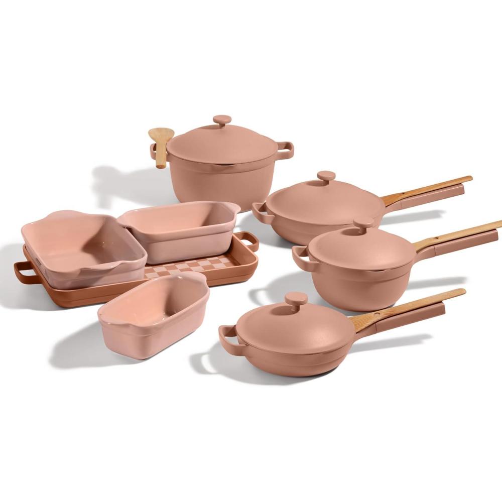 imageOur Place Ultimate Cookware Set Complete 18Piece Set Including the Always Pan Perfect Pot and Bakeware Set Multifunctional ToxinFree Nonstick Replaces 44 Pieces Spice