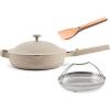 Our Place Always Pan 2.0 | 10.5″ Ceramic Pan with Modular Lid, Steamer Basket & Spatula | Patented 10-in-1 Nonstick, Non-Toxic Cookware Made Without PFAS | Induction & Oven-Safe up to 450°F | Steam(Steam)