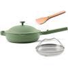 Our Place Always Pan 2.0 | 10.5″ Ceramic Pan with Modular Lid, Steamer Basket & Spatula | Patented 10-in-1 Nonstick, Non-Toxic Cookware Made Without PFAS | Induction & Oven-Safe up to 450°F | Steam(Sage)