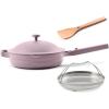 Our Place Always Pan 2.0 | 10.5″ Ceramic Pan with Modular Lid, Steamer Basket & Spatula | Patented 10-in-1 Nonstick, Non-Toxic Cookware Made Without PFAS | Induction & Oven-Safe up to 450°F | Steam(Lavender)