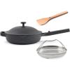 Our Place Always Pan 2.0 | 10.5″ Ceramic Pan with Modular Lid, Steamer Basket & Spatula | Patented 10-in-1 Nonstick, Non-Toxic Cookware Made Without PFAS | Induction & Oven-Safe up to 450°F | Steam(Char)