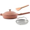 Our Place Always Pan 2.0 | 10.5″ Ceramic Pan with Modular Lid, Steamer Basket & Spatula | Patented 10-in-1 Nonstick, Non-Toxic Cookware Made Without PFAS | Induction & Oven-Safe up to 450°F | Steam(Spice)