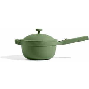 Our Place Perfect Pot – 5.5 Qt. Nonstick Ceramic Sauce Pan with Lid | Versatile Cookware for Stovetop and Oven | Steam, Bake, Braise, Roast | PTFE and PFOA-Free | Toxin-Free, Easy to Clean | Sage(Sage)