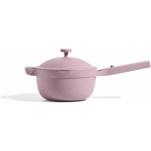 Our Place Perfect Pot – 5.5 Qt. Nonstick Ceramic Sauce Pan with Lid | Versatile Cookware for Stovetop and Oven | Steam, Bake, Braise, Roast | PTFE and PFOA-Free | Toxin-Free, Easy to Clean | Sage(Lavender)