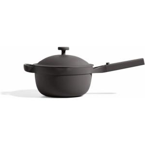 Our Place Perfect Pot – 5.5 Qt. Nonstick Ceramic Sauce Pan with Lid | Versatile Cookware for Stovetop and Oven | Steam, Bake, Braise, Roast | PTFE and PFOA-Free | Toxin-Free, Easy to Clean | Sage(Char)