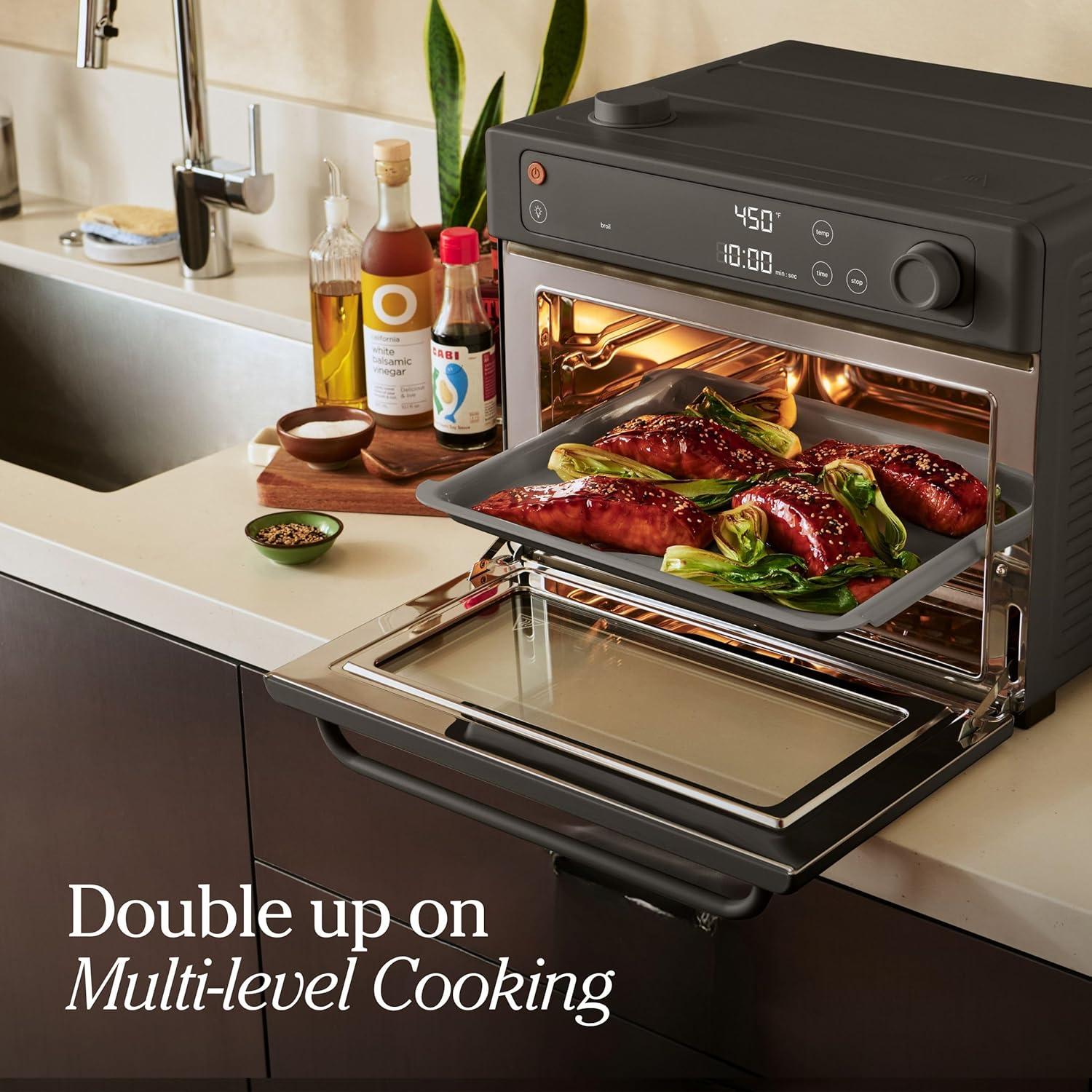 image:imageOur Place Wonder Oven amp Essentials Kit 6in1 Air Fryer Toaster Oven with Steam Infusion Countertop Convection Oven Combo with Extra Bake Pan amp Air Fryer Basket Nontoxic PFASFree Duo Char