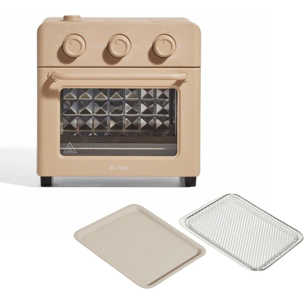 image:imageOur Place Wonder Oven amp Essentials Kit 6in1 Air Fryer Toaster Oven with Steam Infusion Countertop Convection Oven Combo with Extra Bake Pan amp Air Fryer Basket Nontoxic PFASFree Duo Steam
