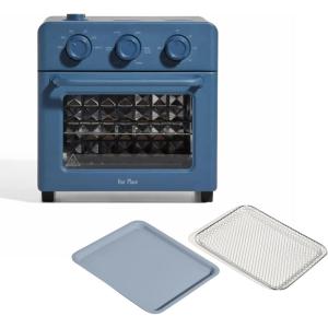 Our Place Wonder Oven & Essentials Kit | 6-in-1 Air Fryer Toaster Oven with Steam Infusion | Countertop Convection Oven Combo with Extra Bake Pan & Air Fryer Basket | Non-toxic, PFAS-Free | Blue Salt