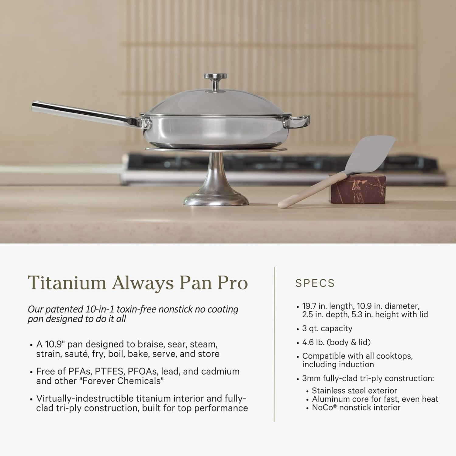 image:imageOur Place Titanium Pro Cookware amp Bakeware Set 15Piece Nontoxic Nonstick Kitchenware with Titanium Always Pan Pro Perfect Pot Pro Minis amp Ceramic Bakeware with Stovetop Griddle Char
