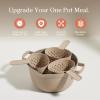 Our Place Cooker Cups – Space-Saving Cooking Baskets for Perfect Pot | Dishwasher Safe, Food-Grade Nylon | 4-Cup Capacity Each | One Pot Efficiency | Blue Salt(Steam)