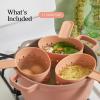 Our Place Cooker Cups – Space-Saving Cooking Baskets for Perfect Pot | Dishwasher Safe, Food-Grade Nylon | 4-Cup Capacity Each | One Pot Efficiency | Blue Salt(Steam)