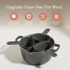 Our Place Cooker Cups – Space-Saving Cooking Baskets for Perfect Pot | Dishwasher Safe, Food-Grade Nylon | 4-Cup Capacity Each | One Pot Efficiency | Blue Salt(Char)
