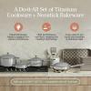 Our Place Titanium Pro Cookware & Bakeware Set | 15-Piece Non-toxic Nonstick Kitchenware with Titanium Always Pan Pro, Perfect Pot Pro, Minis & Ceramic Bakeware with Stovetop Griddle | Char