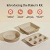 Our Place Wonder Oven Baker’s Kit – 3-Piece Toxin-Free Ceramic Nonstick Bakeware Set (8” Round, 8” Square, 6-Cup Muffin Pan) – Oven-Safe up to 450°F – Spice(Steam)