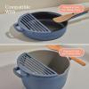 Our Place Fry Deck – Nonstick Ceramic Coated Frying Accessory for Always Pan & Perfect Pot | Lightweight, Heat-Resistant | Includes Cooking Chopsticks | Enhances Frying Experience | Steam(Blue Salt)